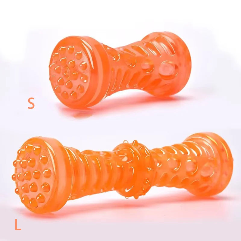 TPR Squeaky Dog Bone Teething Stick