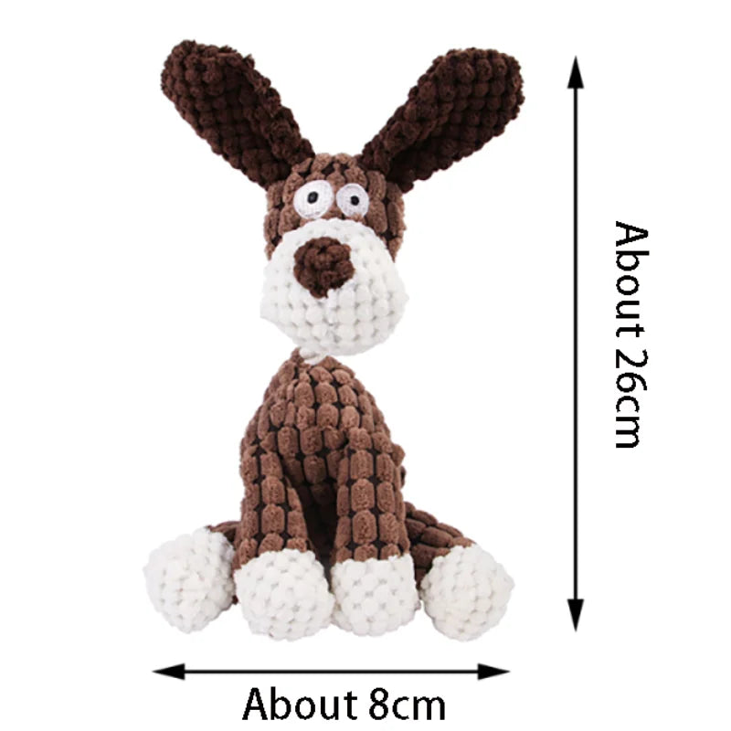Squeaky Plush Bone Dog Toy — Puppy Teething & Molar