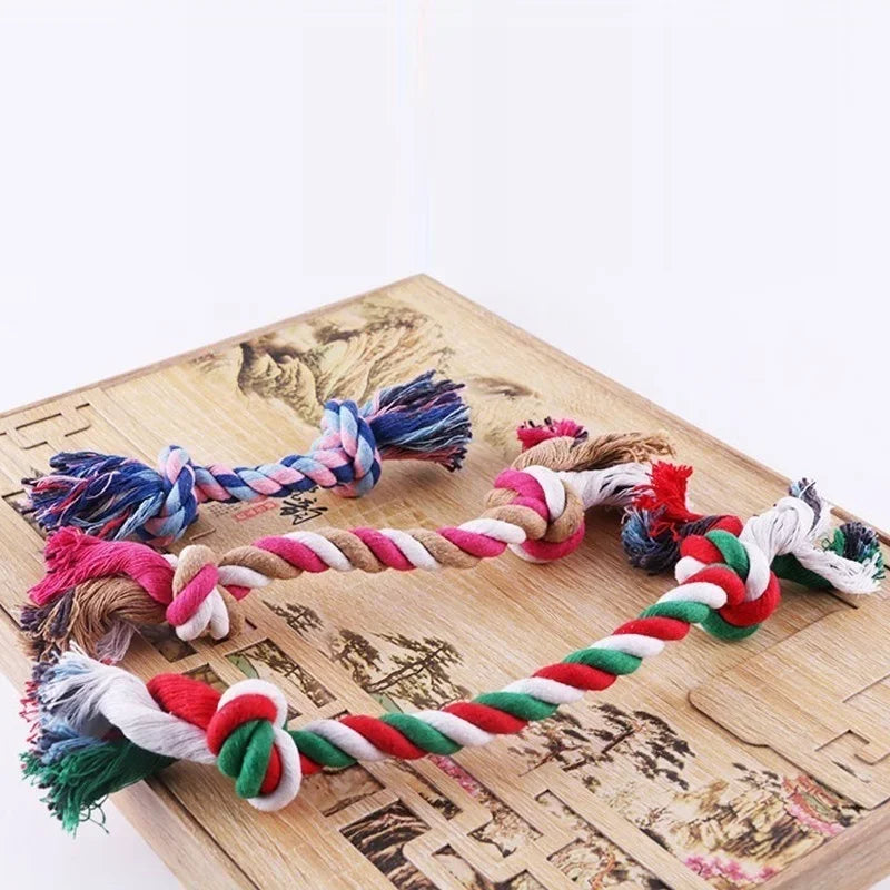 Colorful Double Knot Dog Teething Chew Toy