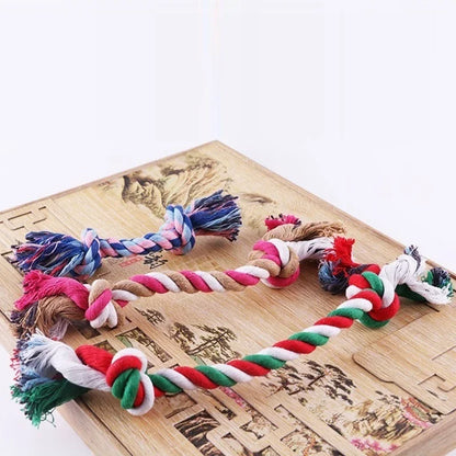 Colorful Double Knot Dog Teething Chew Toy