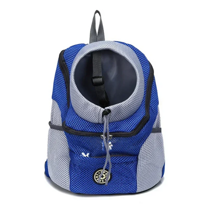 Breathable Pet Backpack Carrier – Front & Back Wear with Reflective Strips for Dogs & Cats