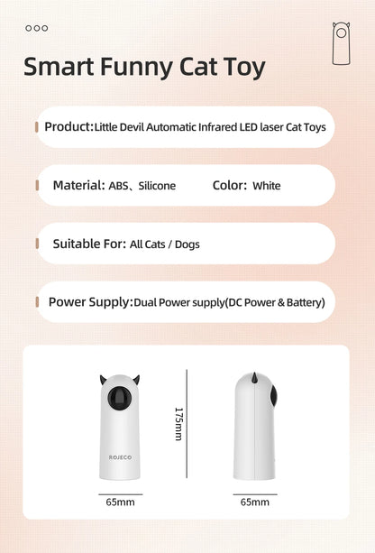 ROJECO Automatic LED Laser Cat Toy – Interactive Handheld Laser for Cats & Kittens