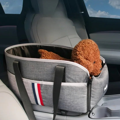Portable Dog Car Seat Bed — Safe Travel Bed for Small Dogs & Cats