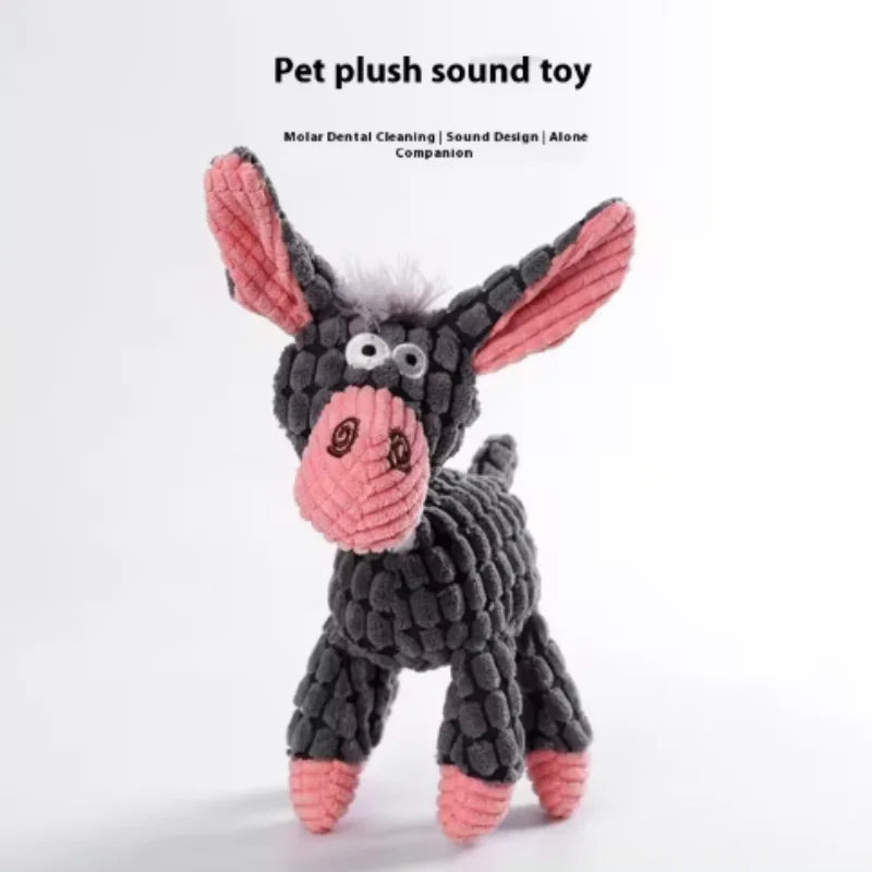 Squeaky Plush Bone Dog Toy — Puppy Teething & Molar