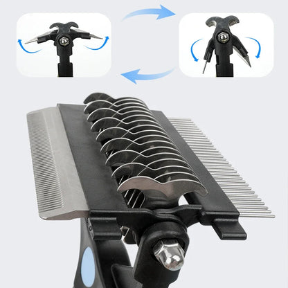 3 In 1 Pet Deshedding Brush Dog Hair Remover Pet Fur Knot Cutter Puppy Cat Comb Brushes Dogs Grooming Shedding Supplies