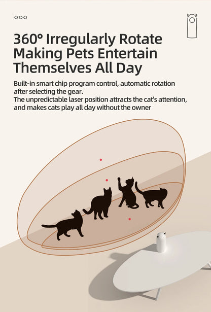ROJECO Automatic LED Laser Cat Toy – Interactive Handheld Laser for Cats & Kittens
