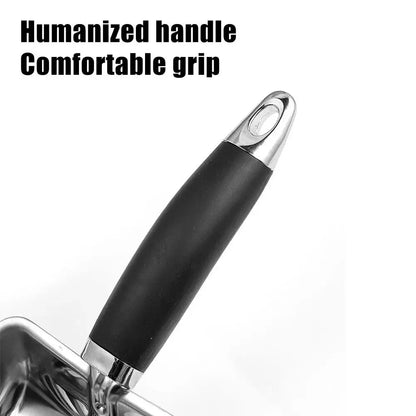 Stainless Steel Cat Litter Scoop — Long Handle Metal Shovel