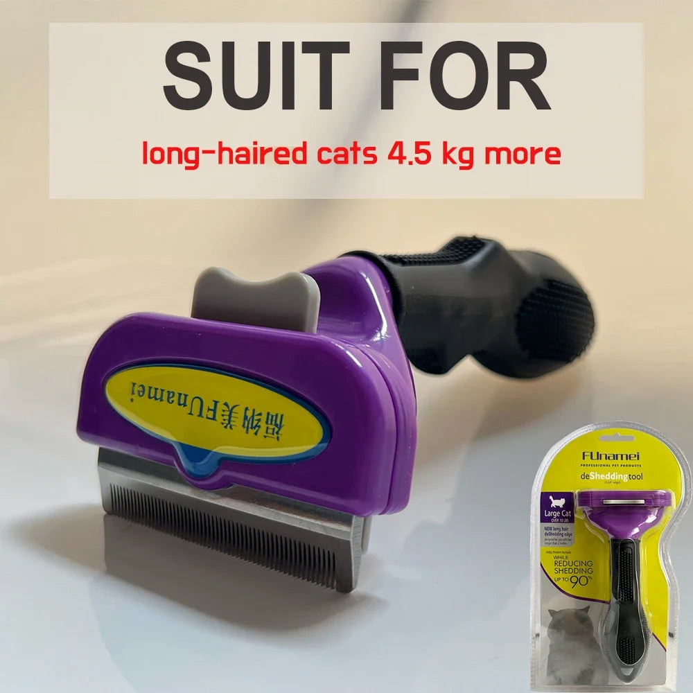 Pet Deshedding Comb Brush — For Dogs & Cats