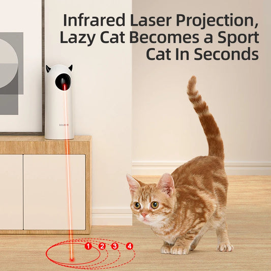 ROJECO Automatic LED Laser Cat Toy – Interactive Handheld Laser for Cats & Kittens