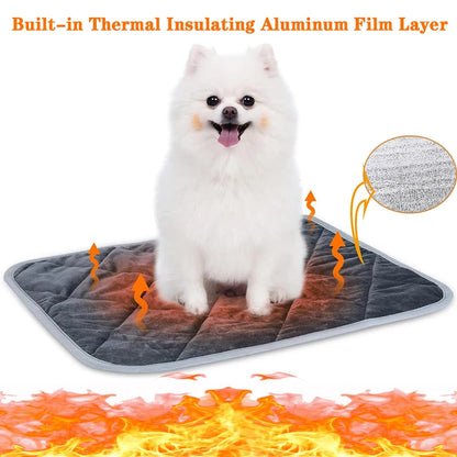 Warm Thermal Pet Bed Mat — Anti-Slip Fleece Cushion