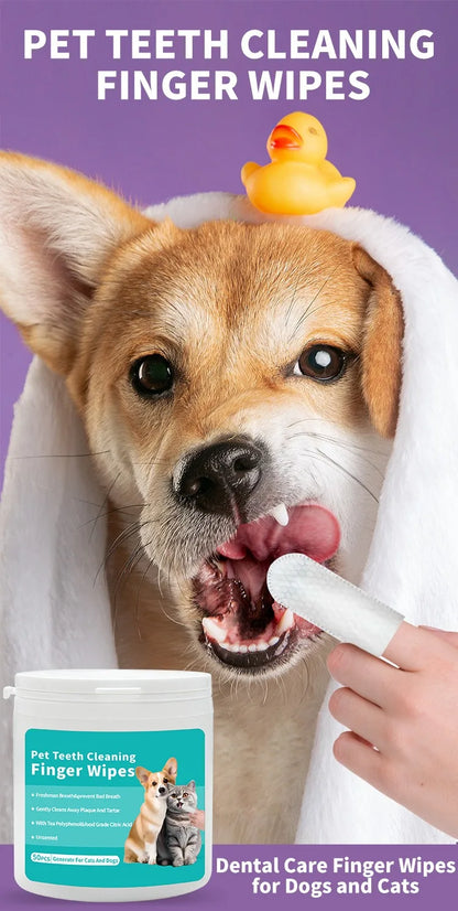 Pet Dental Finger Wipes