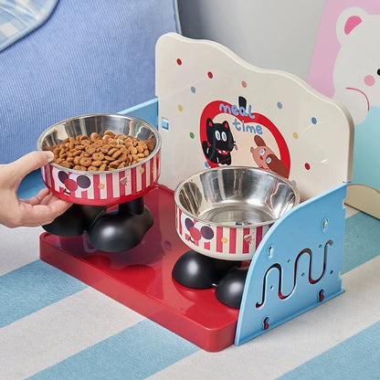 Elevated Pet Bowl Stand – Raised Feeding Station with Anti-Slip Base for Cats & Dogs