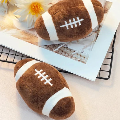 Squeaky Football & Rugby Dog Toy — Interactive Puppy Chew Toy