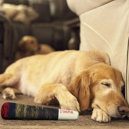 Indestructible Squeaky Cigar Dog Toy — Plush Chew Toy