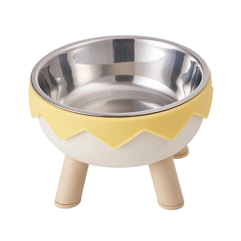 Colorful Dopamine Pet Bowl – Large Capacity Stainless Steel with Neck Protection for Cats & Dogs