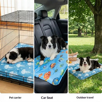 Pet Cooling Ice Mat For Dogs Cats Summer Non Toxic Self Cooling Pad For Indoor Outdoor Use