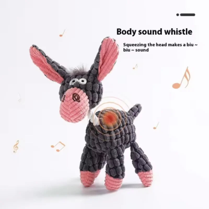 Squeaky Plush Bone Dog Toy — Puppy Teething & Molar