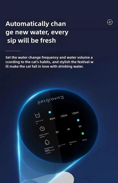 Smart Dump Cat Water Dispenser Running Water Rechargeable Automatic Water Dispenser For Pet Dogs