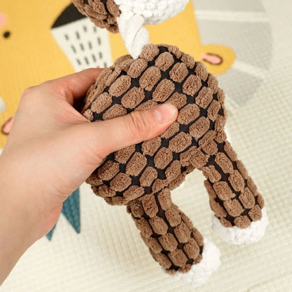 Squeaky Plush Bone Dog Toy — Puppy Teething & Molar