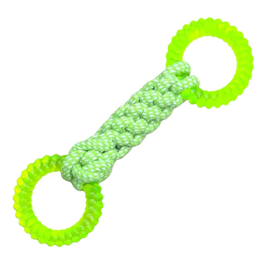 Interactive Dog Rope Tug Toy — Bite-Resistant Teeth Cleaner