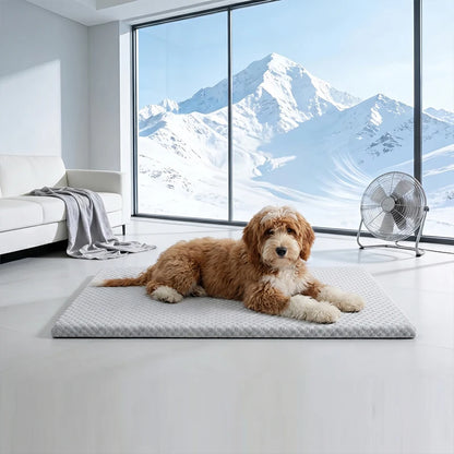 New Summer Ice Silk Cooling Pet Mat Thick Breathable Dog Bed Pad Non-Slip Washable Pet Cooling Sheet for Medium Large Dogs Cats