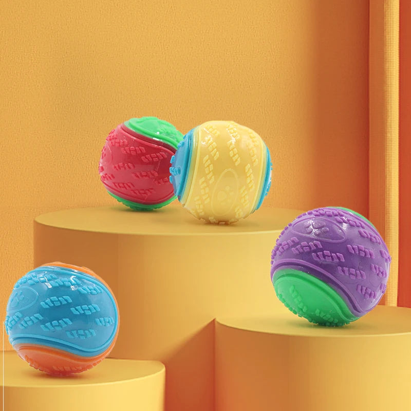 Squeaky TPR Dog Ball Toy — Teeth Cleaning & Bite Resistant
