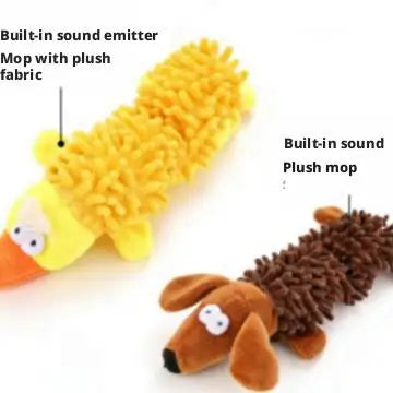 Cartoon Animal Squeaky Plush Dog Chew Toy