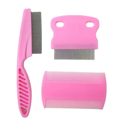 Pet Grooming Comb Set – Dematting, Flea & Detangling Combs for Dogs & Cats