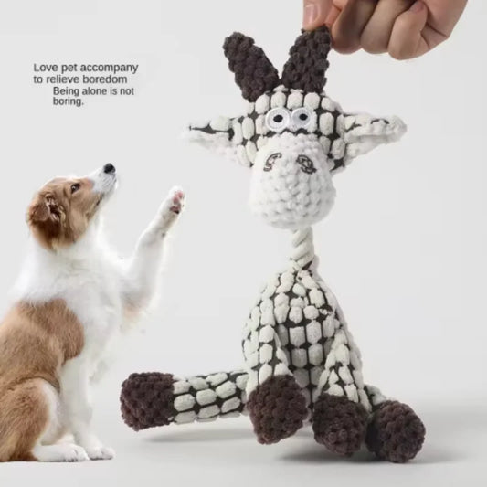 Squeaky Plush Bone Dog Toy — Puppy Teething & Molar