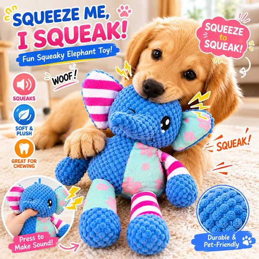 Squeaky Plush Pet Puzzle Toy — Chew-Resistant for Cats & Dogs