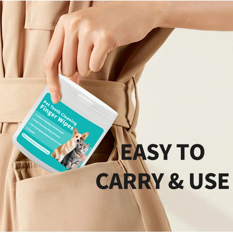 Pet Dental Finger Wipes