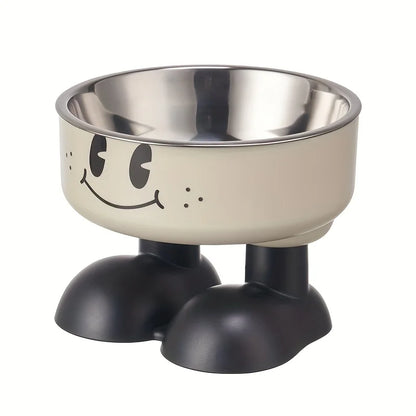 Cartoon Bigfoot Pet Bowl – Elevated Stainless Steel Food & Water Bowl for Cats & Dogs
