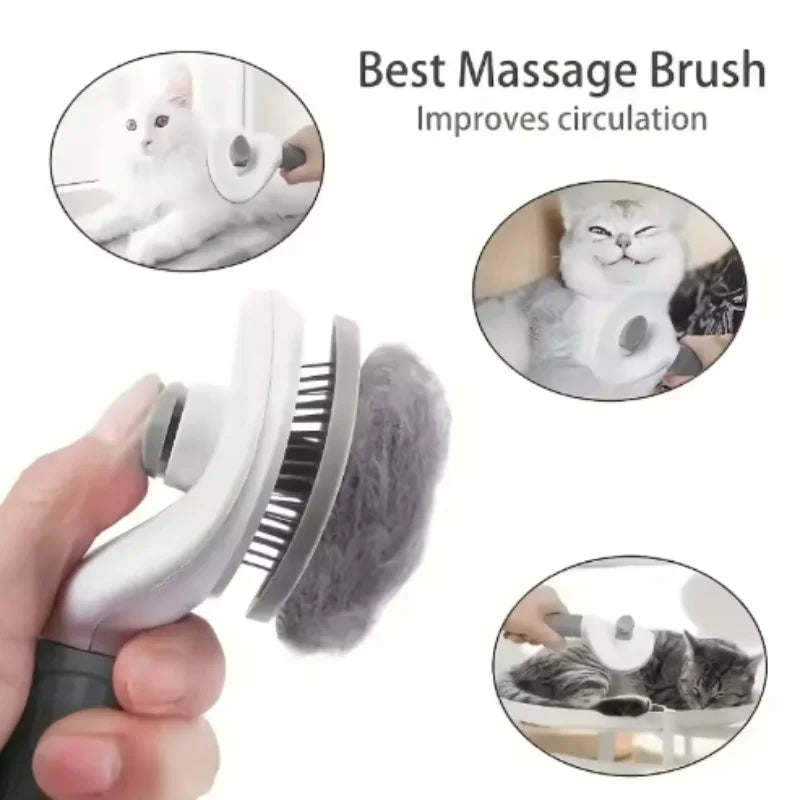 Pet Dog Brush Cat Comb Self Cleaning Pet Hair Remover For Dogs Cats Grooming Tools Pets Dematting Comb Pet Grooming Accessories
