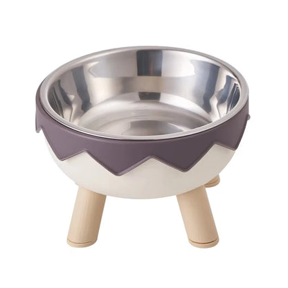 Colorful Dopamine Pet Bowl – Large Capacity Stainless Steel with Neck Protection for Cats & Dogs