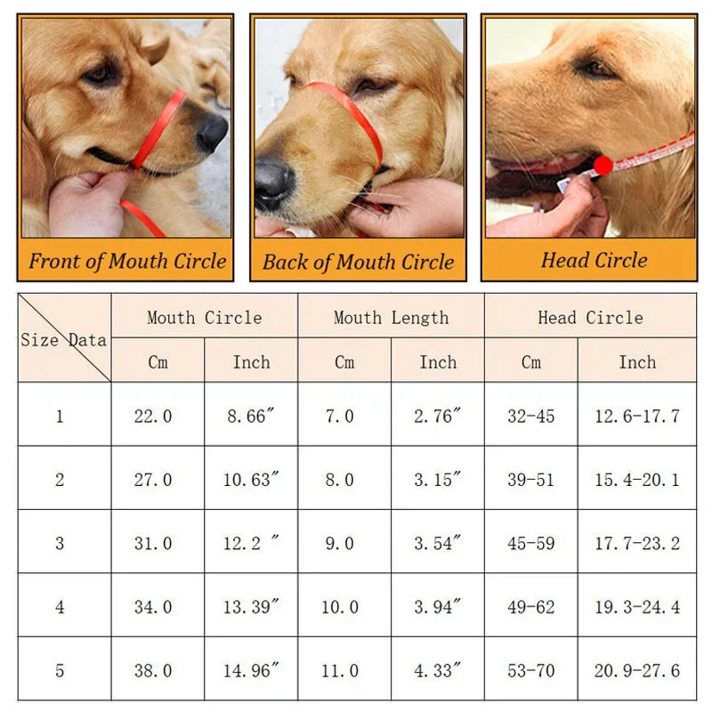 Reflective Dog Muzzle — Safe & Non-Toxic for Medium Large Dogs