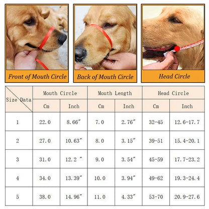 Reflective Dog Muzzle — Safe & Non-Toxic for Medium Large Dogs