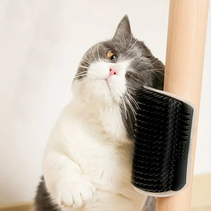 Wall-Mounted Cat Self Groomer with Massage Comb