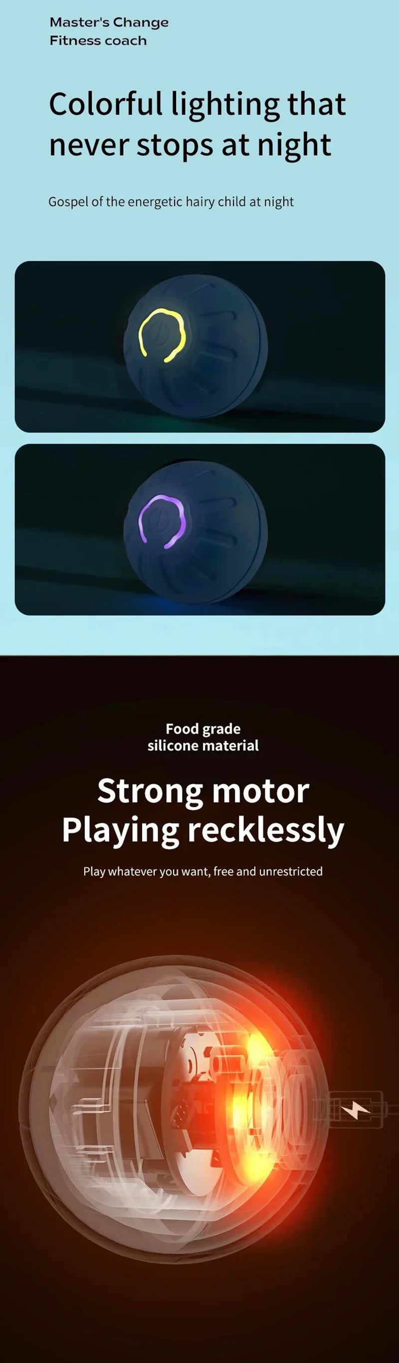 Smart Dog Toys Ball Electronic Interactive Pet Toy Moving Ball USB Automatic Moving Bouncing for Puppy Birthday Gift Cat Product