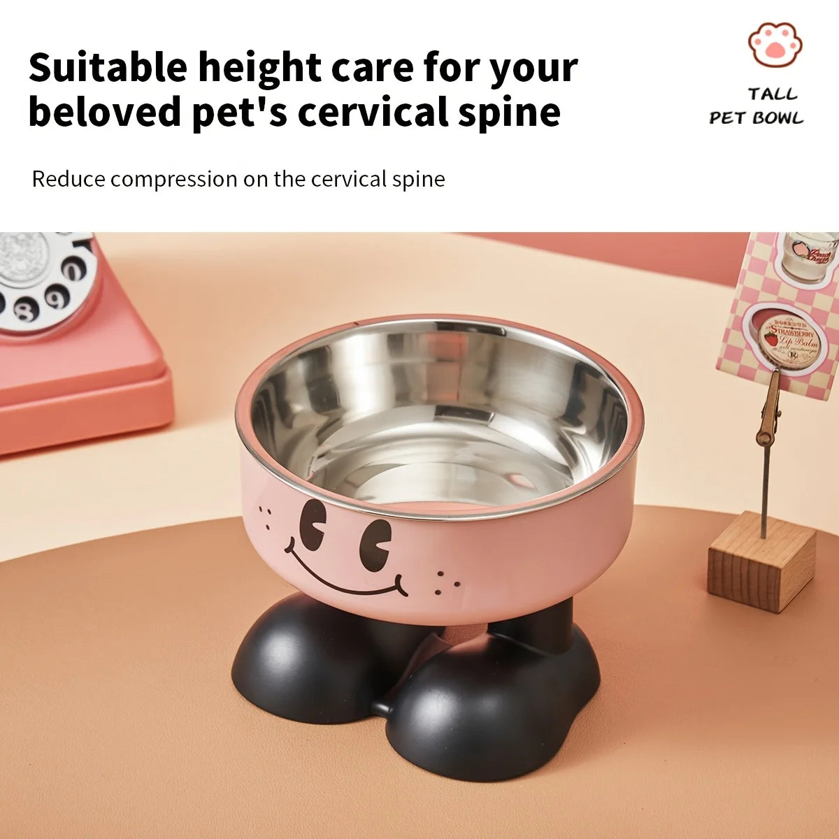 Cartoon Bigfoot Pet Bowl – Elevated Stainless Steel Food & Water Bowl for Cats & Dogs