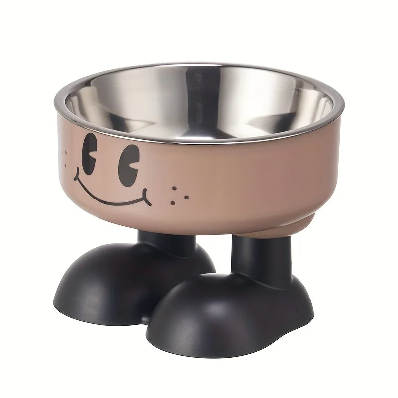 Cartoon Bigfoot Pet Bowl – Elevated Stainless Steel Food & Water Bowl for Cats & Dogs