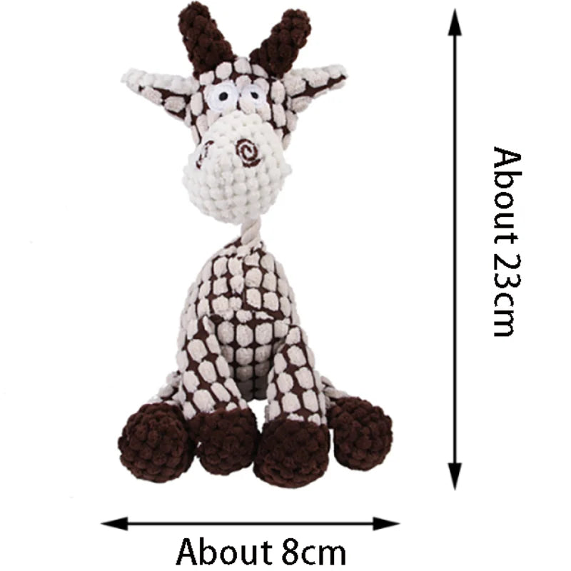 Squeaky Plush Bone Dog Toy — Puppy Teething & Molar