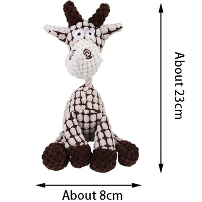 Squeaky Plush Bone Dog Toy — Puppy Teething & Molar