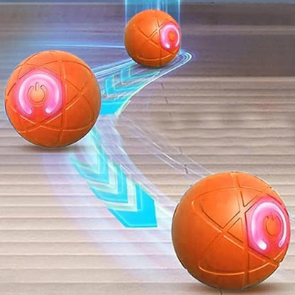Interactive Auto-Rolling Ball Dog Toy – USB Rechargeable LED Shaky Ball for Dogs & Puppies
