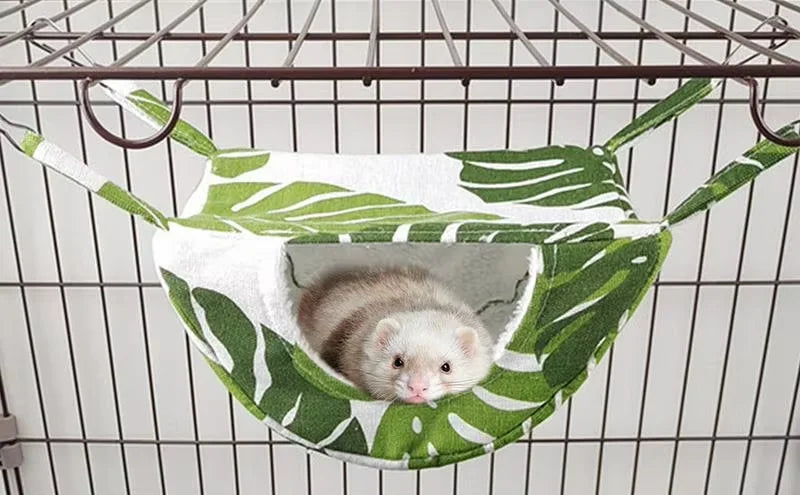 Hanging Ferret Hammock for Cage – Cozy Hideout Bed for Small Pets