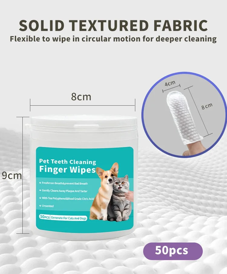 Pet Dental Finger Wipes