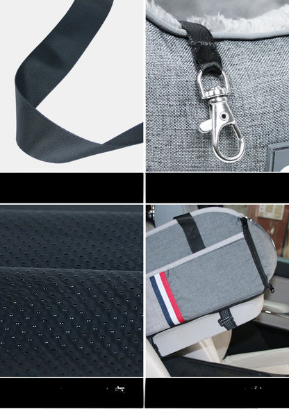 Portable Dog Car Seat Bed — Safe Travel Bed for Small Dogs & Cats