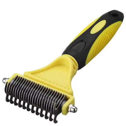 Two-Sided Pet Grooming Comb & Undercoat Rake