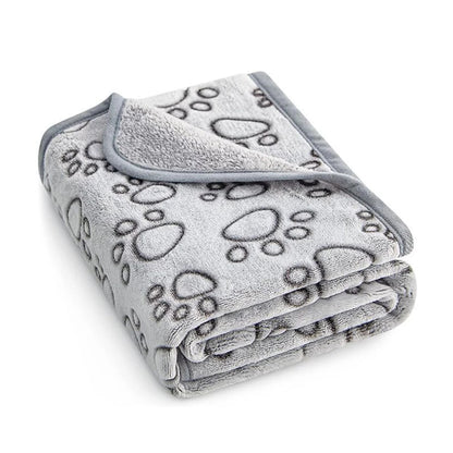 Winter Dog Blanket – Soft Washable Fleece Throw for Dogs & Cats (Grey)