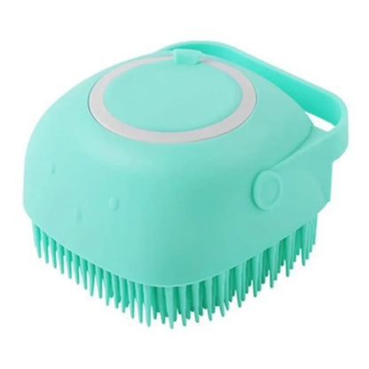 Silicone Pet Bath Brush – Dog & Cat Shampoo Massage Brush for Bath Time