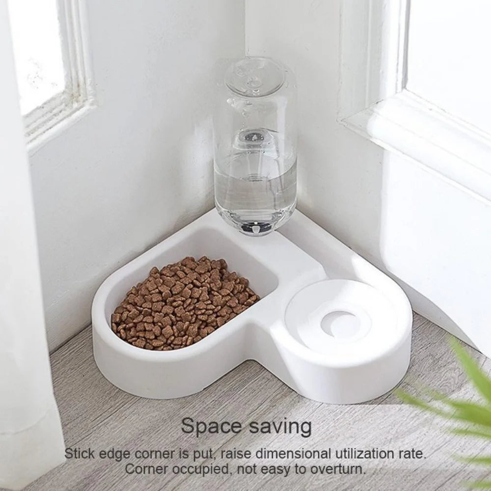 Gravity Pet Feeder Bowl — 500ml Auto Refill for Dogs & Cats